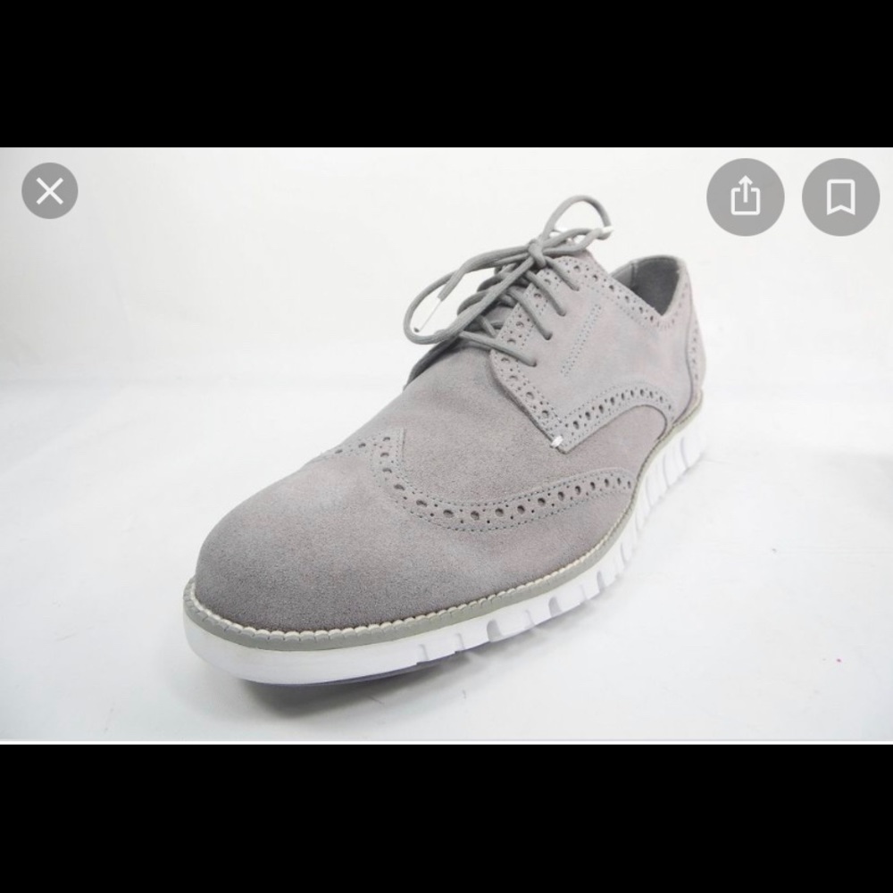 Gray Suede Zero Grand Cole Haan Oxfords